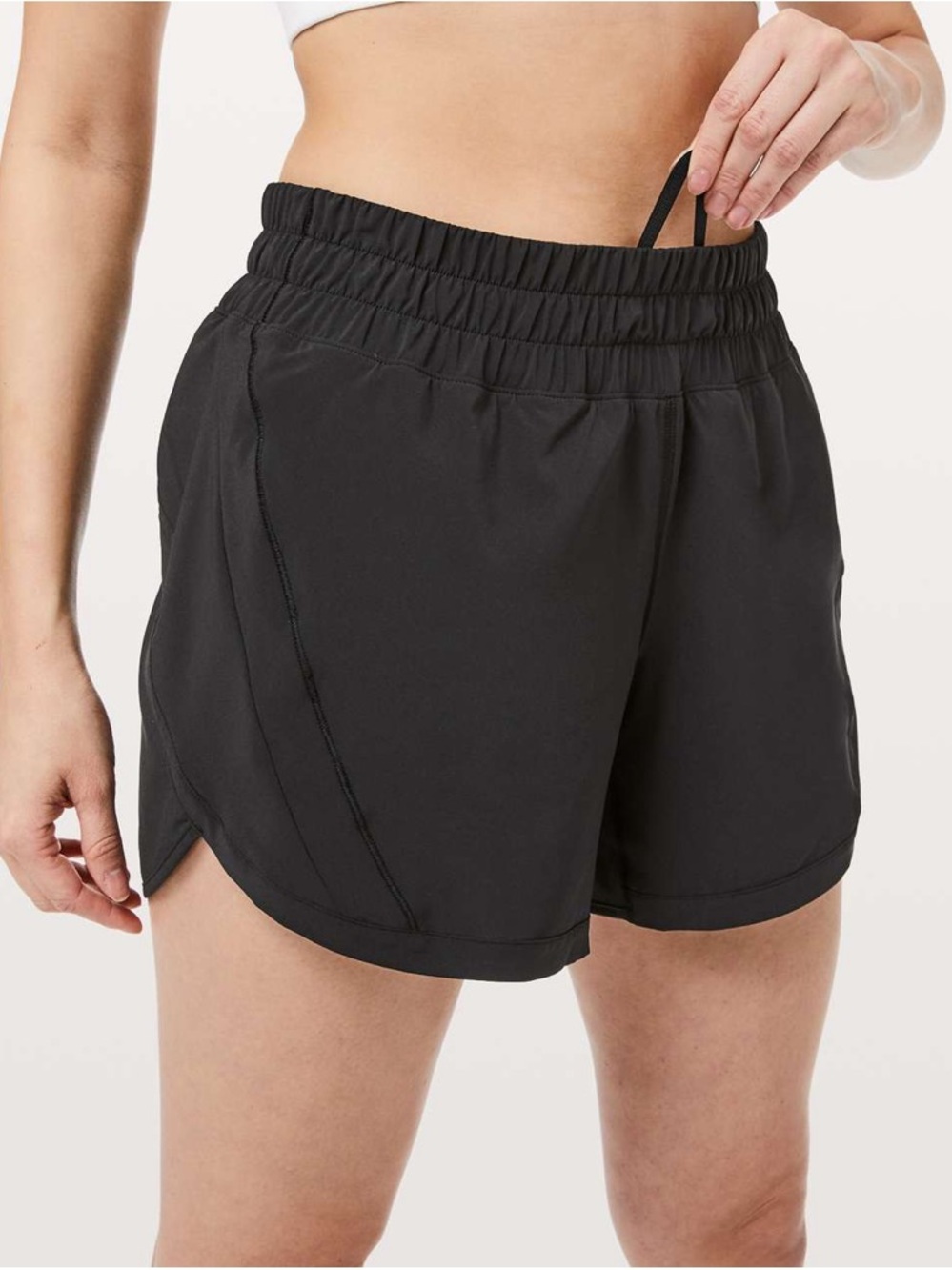 Lululemon Track That High Rise 5” Shorts Black Size 10